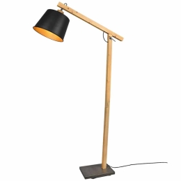 Φωτιστικό Δαπέδου Harris 412700132 26x26x156cm 1xE27 60W Natural-Black Trio Lighting