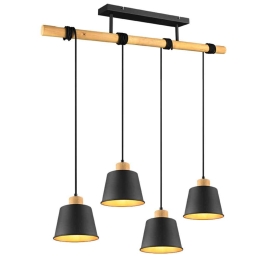 Φωτιστικό Οροφής - Ράγα Harris 312700432 87x18x150cm 4xE27 40W Black Trio Lighting