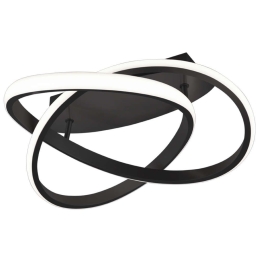 Φωτιστικό Οροφής - Πλαφονιέρα Course R62051132 1xLed 18W Φ45cm 18,8cm Black Mat RL Lighting Μέταλλο