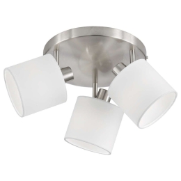 Φωτιστικό Οροφής - Σποτ Tommy R80333901 3xE14 28W Φ25x19cm Nickel Mat RL Lighting Μέταλλο,Ύφασμα