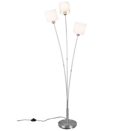 Φωτιστικό Δαπέδου Tommy R46333901 3xE14 40W 41x150cm Nickel Mat RL Lighting Μέταλλο
