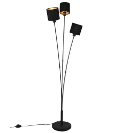 Φωτιστικό Δαπέδου Tommy R46333979 3xE14 40W 41x150cm Black Mat RL Lighting Μέταλλο,Ύφασμα