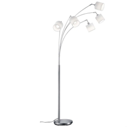Φωτιστικό Δαπέδου Tommy R46330501 5xE14 28W 30x200cm Nickel Mat RL Lighting Μέταλλο,Ύφασμα