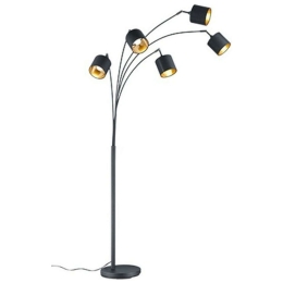 Φωτιστικό Δαπέδου Tommy R46330579 5xE14 28W 30x200cm Black Mat RL Lighting Μέταλλο,Ύφασμα