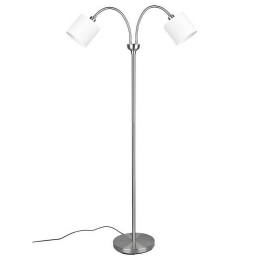 Φωτιστικό Δαπέδου Tommy R46332001 2xE14 40W  60x130cm Nickel Mat RL Lighting Μέταλλο,Ύφασμα