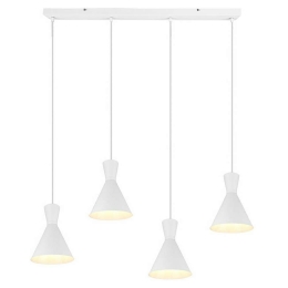 Φωτιστικό Οροφής - Ράγα Enzo R30784031 4xE27 28W 90x150cm White Mat RL Lighting Μέταλλο