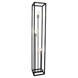 Φωτιστικό Δαπέδου Vito R40193032 3xE27 10W 25x153cm Black Mat RL Lighting Μέταλλο