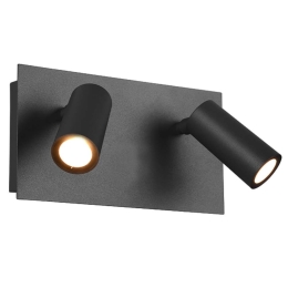 Φωτιστικό Τοίχου - Απλίκα Tunga 222960242 2x3,5W Led 23x12cm Anthracite Trio Lighting