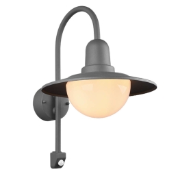 Φωτιστικό Τοίχου - Απλίκα Norman 207269142 1xE27 40W 38x30x45cm Με Αισθητήρα Anthracite Trio Lightin