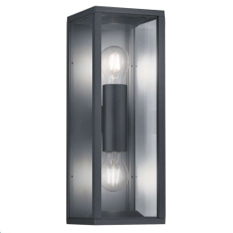 Φωτιστικό Τοίχου - Απλίκα Garonne 201860242 2xE27 10W 14x38cm Anthracite Trio Lighting