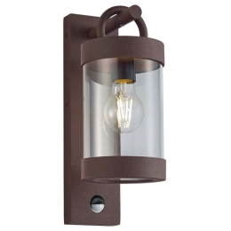 Φωτιστικό Τοίχου - Απλίκα Sambesi 204169124 1xE27 28W 12x33cm Με Αισθητήρα Rusty Trio Lighting