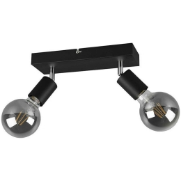 Φωτιστικό Οροφής - Σποτ Vannes R80182032 2xE27 40W 9x26x12cm Black Mat RL Lighting Μέταλλο