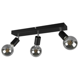 Φωτιστικό Οροφής - Σποτ Vannes R80183032 3xE27 40W 9x44x12cm Black Mat RL Lighting Μέταλλο