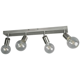 Φωτιστικό Οροφής - Σποτ Vannes R80184007 4xE27 40W 9x60x12cm Nickel Mat RL Lighting Μέταλλο