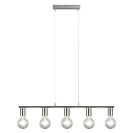 Φωτιστικό Οροφής Vannes R30185007 5xE27 40W 8x82x150cm Nickel Mat RL Lighting Μέταλλο