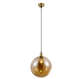 Φωτιστικό Οροφής Dino R30771004 1xE27 28W Φ30 150cm Οld Βrass RL Lighting Μέταλλο,Γυαλί