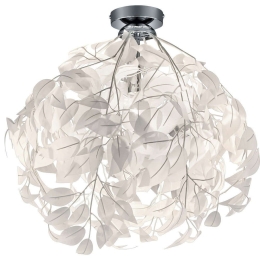 Φωτιστικό Οροφής - Πλαφονιέρα Leavy R60461001 1xE27 28W Φ38 58cm Chrome RL Lighting Μέταλλο,Πλαστικό