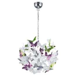 Φωτιστικό Οροφής Butterfly R30214017 4xG9 28W Φ50 150cm Chrome RL Lighting Μέταλλο,Ακρυλικό