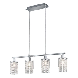 Φωτιστικό Οροφής Posh R30764006 4xE14 10W 11x80x150cm Chrome RL Lighting Μέταλλο,Γυαλί