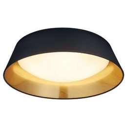 Φωτιστικό Οροφής - Πλαφονιέρα Ponts R62871279 14W Led Φ34cm 12cm Black RL Lighting Ύφασμα