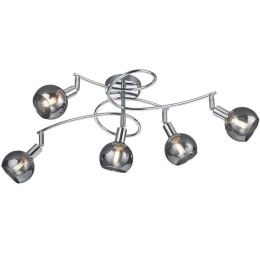 Φωτιστικό Οροφής - Σποτ Brest R60595006 5xE14 28W 33x65x27cm Chrome RL Lighting
