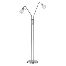 Φωτιστικό Δαπέδου Antibes R40172007 2xE14 28W 25X55X125cm Nickel Mat RL Lighting Μέταλλο,Γυαλί