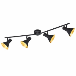 Φωτιστικό Οροφής - Σποτ Nina R80164002 4xE14 40W 11x84x21cm Black RL Lighting