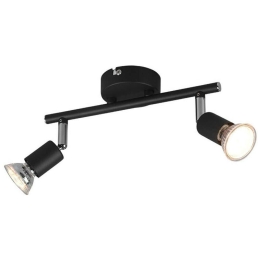 Φωτιστικό Οροφής - Σποτ Paris R80912032 2xGU10 35W 8x25x13cm Black Mat RL Lighting Μέταλλο