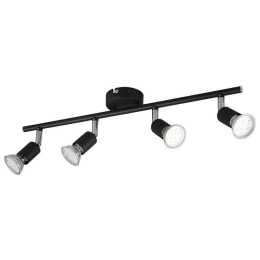 Φωτιστικό Οροφής - Σποτ Paris R80914032 4xGU10 35W 8x50x13cm Black Mat RL Lighting Μέταλλο