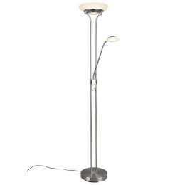 Φωτιστικό Δαπέδου Orson R40073507 1x27W & 1x4,5W Led Φ32cm 108cm Nickel Mat RL Lighting Μέταλλο,Γυαλί