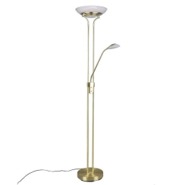 Φωτιστικό Δαπέδου Orson R40073508 1x27W & 1x4,5W Led Φ32cm 108cm Brass Mat RL Lighting Μέταλλο,Γυαλί