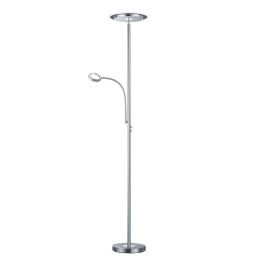 Φωτιστικό Δαπέδου Ackbar R42752107 1x18W & 1x4W Led Φ31cm 182cm Nickel Mat RL Lighting Μέταλλο