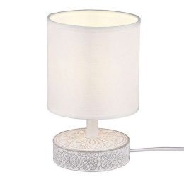 Φωτιστικό Επιτραπέζιο Marie R50980101 1xE14 28W Φ13cm 20cm White RL Lighting Κεραμικό,Ύφασμα