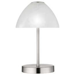 Φωτιστικό Επιτραπέζιο Queen R52021107 3W Led Φ15cm 24cm Nickel Mat RL Lighting Μέταλλο,Γυαλί
