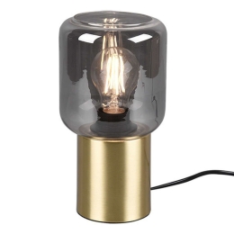 Φωτιστικό Επιτραπέζιο Nico R50591008 1xE27 40W Φ13cm 24cm Brass Mat RL Lighting Μέταλλο,Γυαλί