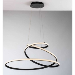 Φωτιστικό Οροφής Coaster LED-COASTER-S-NER 60W Led Φ60cm 150cm Black Luce Ambiente Design Αλουμίνιο