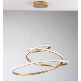 Φωτιστικό Οροφής Coaster LED-COASTER-S-ORO 60W Led Φ60cm 150cm Gold Luce Ambiente Design Αλουμίνιο
