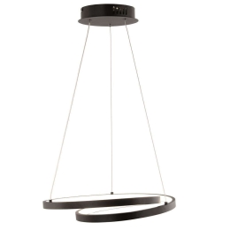 Φωτιστικό Οροφής  Lieve LED-LIEVE-S-NER 30W Led Φ40cm 150cm Black Luce Ambiente Design Αλουμίνιο