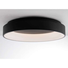 Φωτιστικό Οροφής - Πλαφονιέρα Noah LED-NOAH-PL45-NER 40W Led Φ45cm 13cm Black Luce Ambiente Design Αλουμίνιο