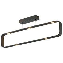 Φωτιστικό Οροφής - Πλαφονιέρα Moca LED-MOKA-PL7C Dimmable 7x5W Led 80x26cm Black Luce Ambiente Desig Αλουμίνιο