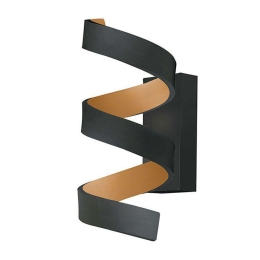 Φωτιστικό Τοίχου - Απλίκα Helix LED-HELIX-AP3C NER 9W Led 13,5x26cm Black-Gold Luce Ambiente Design Αλουμίνιο