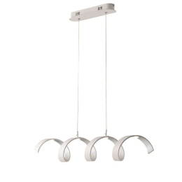 Φωτιστικό Οροφής - Ράγα Helix LED-HELIX-S4C BCO 20W Led 80x120cm White-Silver Luce Ambiente Design Αλουμίνιο