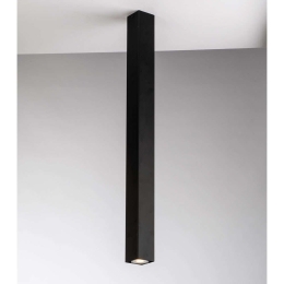 Φωτιστικό Οροφής - Πλαφονιέρα Fluke I-FLUKE-PLQ75 NERO 1xGU10 6x6x75cm Black Luce Ambiente Design Metal