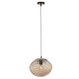 Φωτιστικό Οροφής Nereide I-NEREIDE-E-S1 CH 1xE27 Led Φ30cm 149,7cm Champagne Luce Ambiente Design Γυαλί