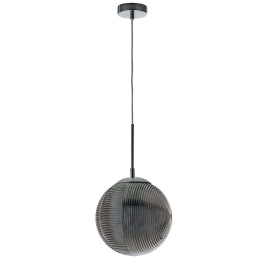 Φωτιστικό Οροφής Greenwich I-GREENWICH-G-S1 GR 1xE27 Led Φ25cm 166cm Fume Luce Ambiente Design Γυαλί