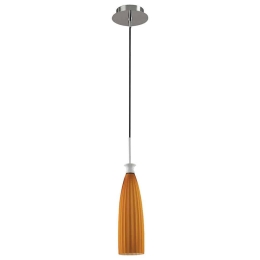 Φωτιστικό Οροφής Swing  I-SWING-SP-1 1xE14 Φ15cm 120cm Amber Luce Ambiente Design Γυαλί