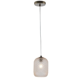 Φωτιστικό Οροφής Ashford I-ASHFORD-S15 AMB 1xE27 Φ15cm 150cm Amber Luce Ambiente Design Γυαλί