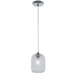 Φωτιστικό Οροφής Ashford I-ASHFORD-S15 TR 1xE27 Φ15cm 150cm Clear Luce Ambiente Design Γυαλί
