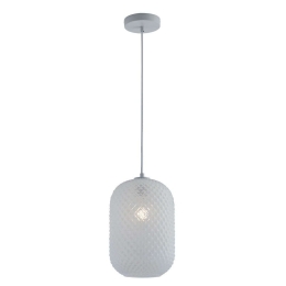 Φωτιστικό Οροφής Ashford I-ASHFORD-S20 BCO 1xE27 Φ20cm 150cm White Luce Ambiente Design Γυαλί