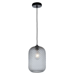Φωτιστικό Οροφής Ashford I-ASHFORD-S20 GR 1xE27 Φ20cm 150cm Fume Luce Ambiente Design Γυαλί